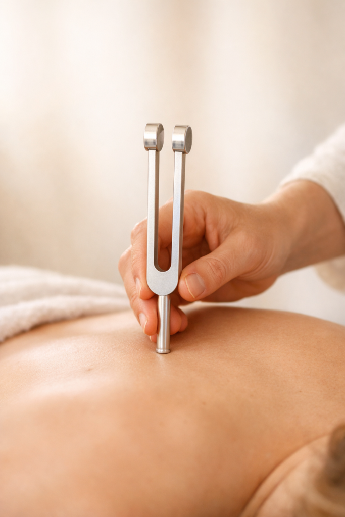 geluidstherapie met een stemvork